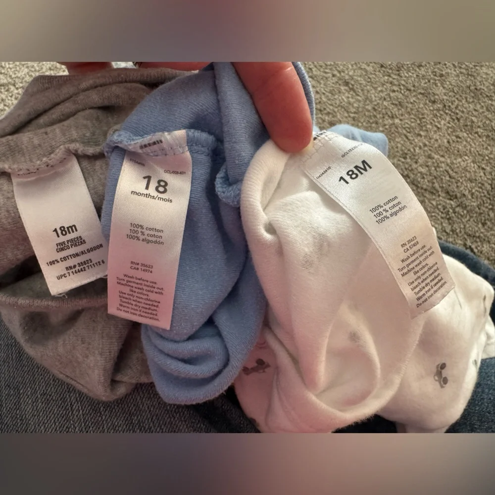Set of 3 Carter’s Baby Boy onesies 18 months 18m Ladies Man Trucks Elephant
